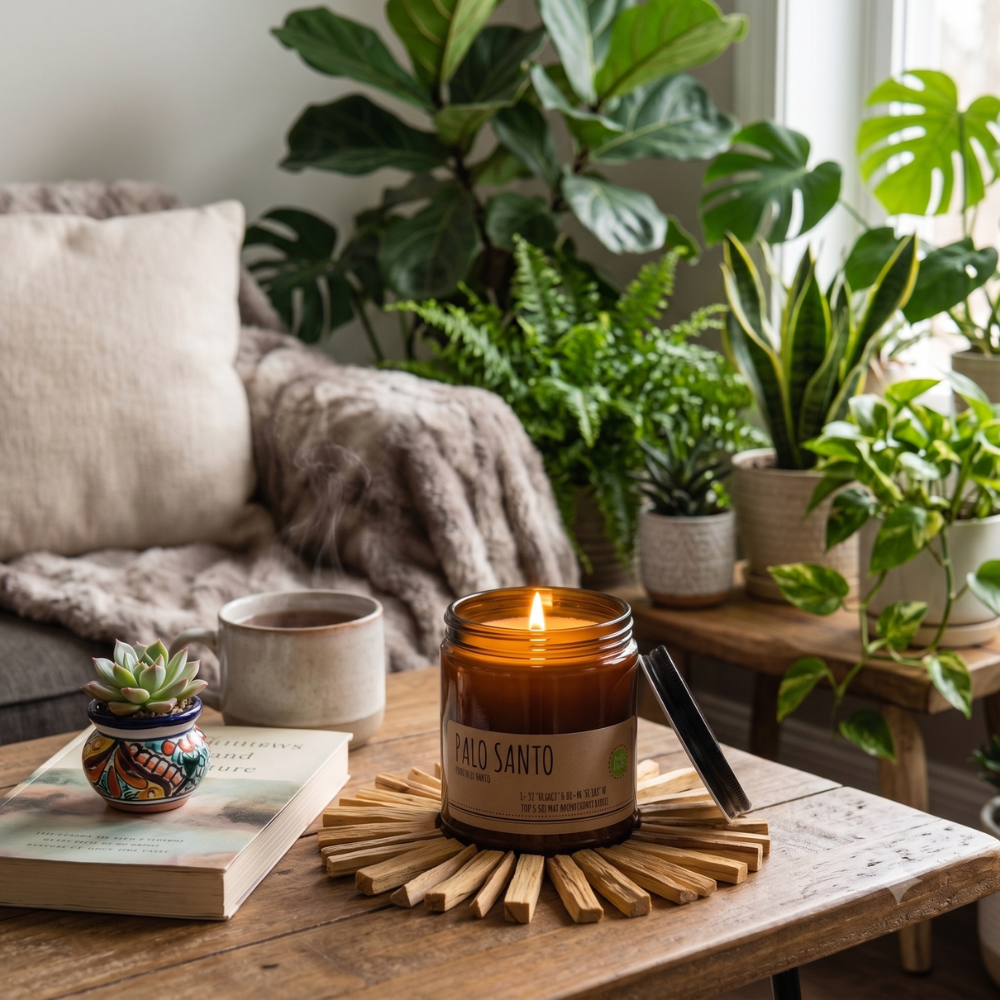 Pure Palo Santo Lifestyle Images for Candle