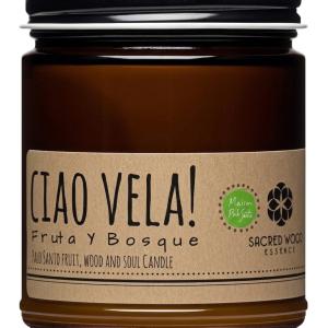 Ciao Vela! Limited Edition Wooden Wick Palo Santo Wood + Fruit Candle